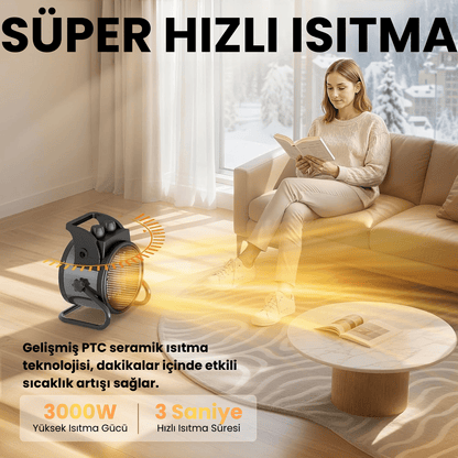 HeatUltra Elektrikli Isıtıcı Fan (3000w)