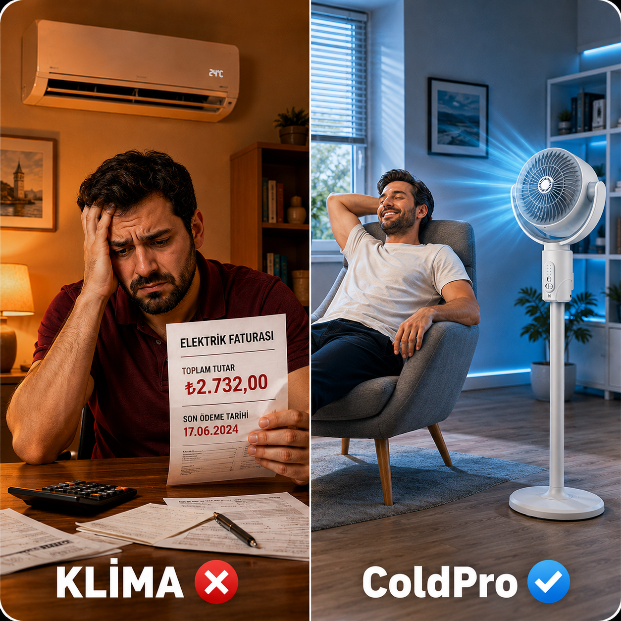 ColdPro 3'ü 1 Arada Fan